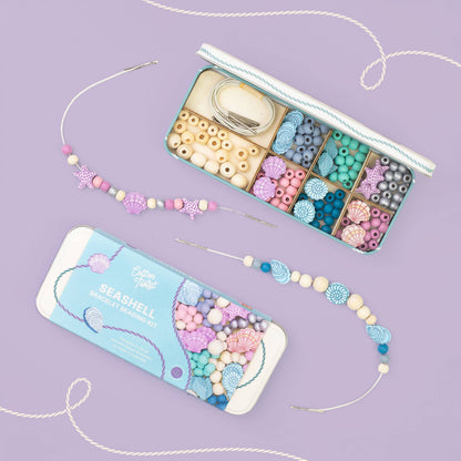 Seashell Bracelet Wooden Bead Jewellery Making Friendship Bracelet Kit Childrens
