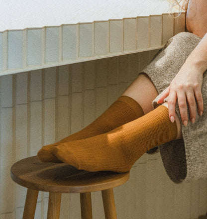 Summer Waffle Socks in Arabica