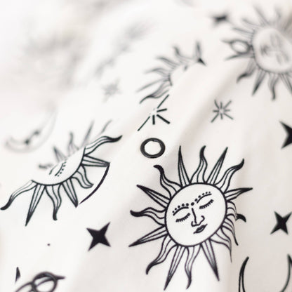 Sun and Moon Organic Cotton Sleepsuit Onesie Newborn - 18m