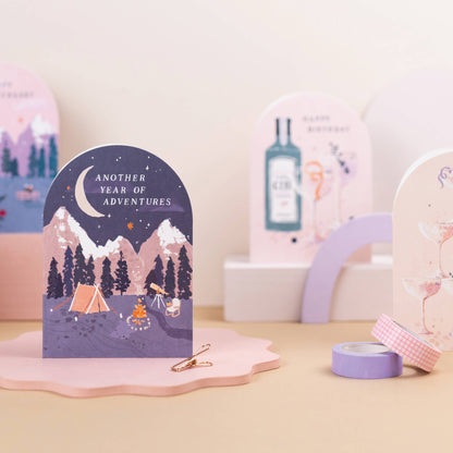 Another Year of Adventures Camping Birthday Card
