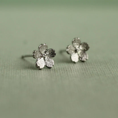 Forget Me Not Sterling Silver Stud Earrings