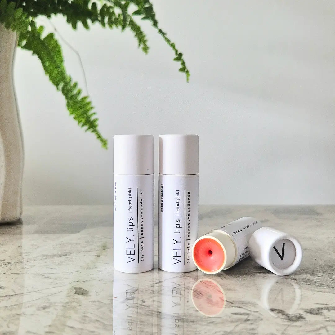French Pink Tinted Vegan Natural Lip Balm With Carrot Oil & Mandarin