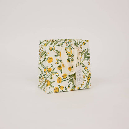 Small Hand Block Printed Gift Bags - Sunshine Refresh
