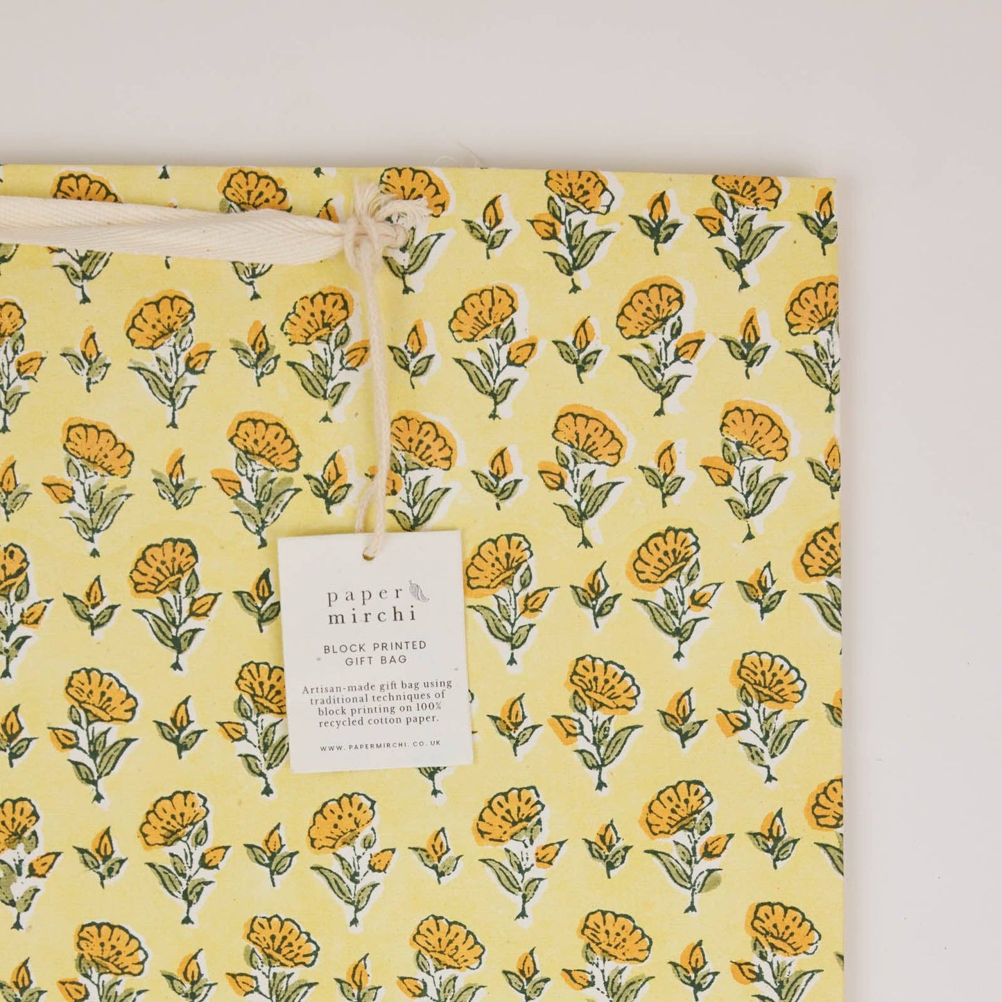 Ditsy Sunshine Large Block Printed Gift Bags