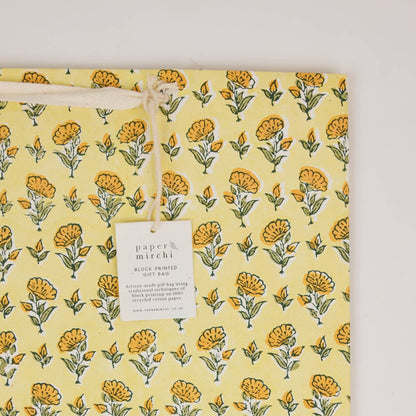 Ditsy Sunshine Large Block Printed Gift Bags