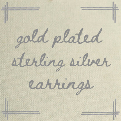Gold Vermeil Moon Stud Earrings