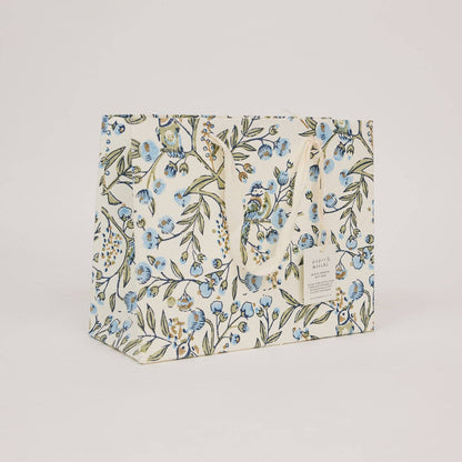 Songbird Blue Stone Medium Block Printed Gift Bags