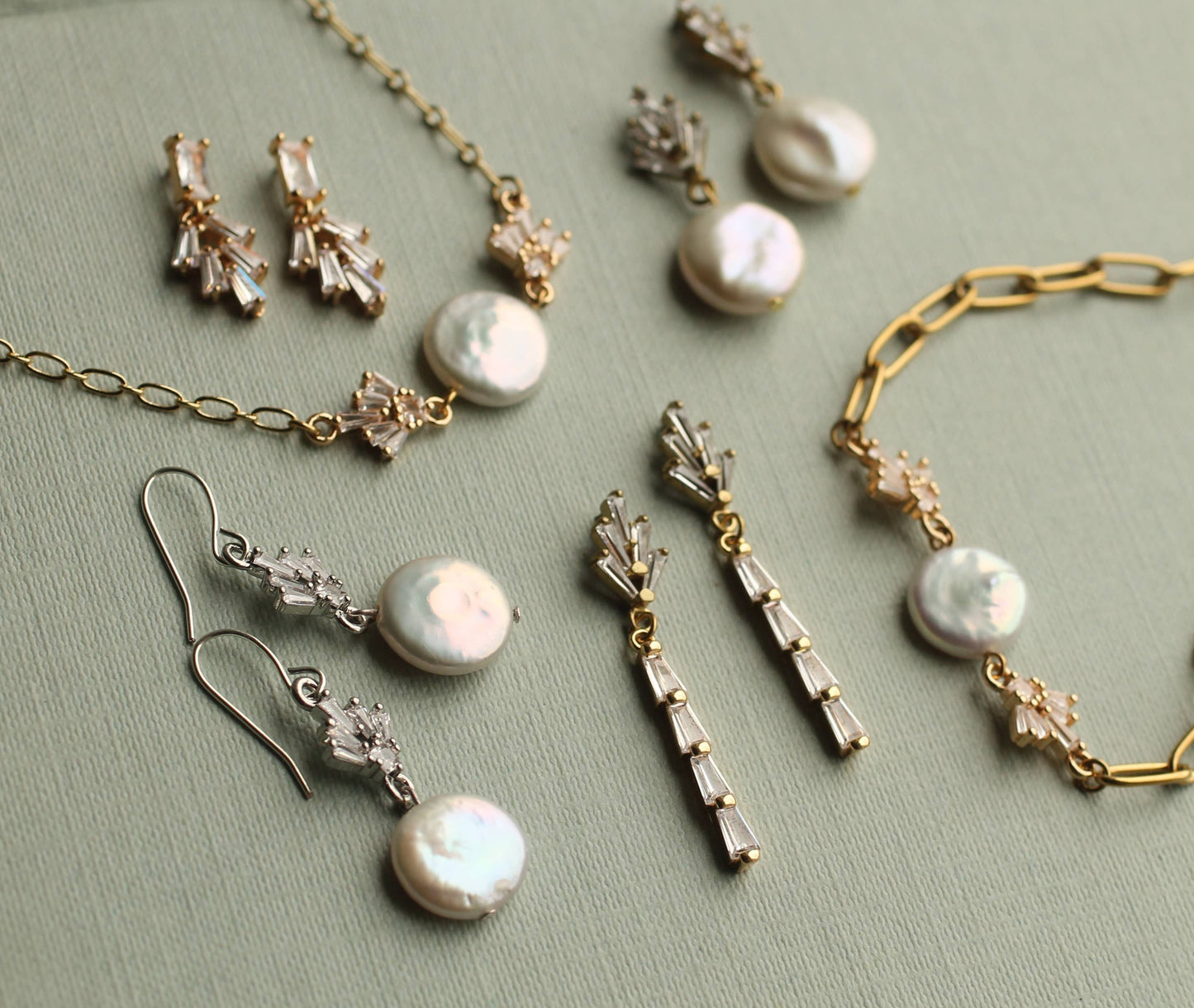 Vintage Champagne Teardrop Earrings