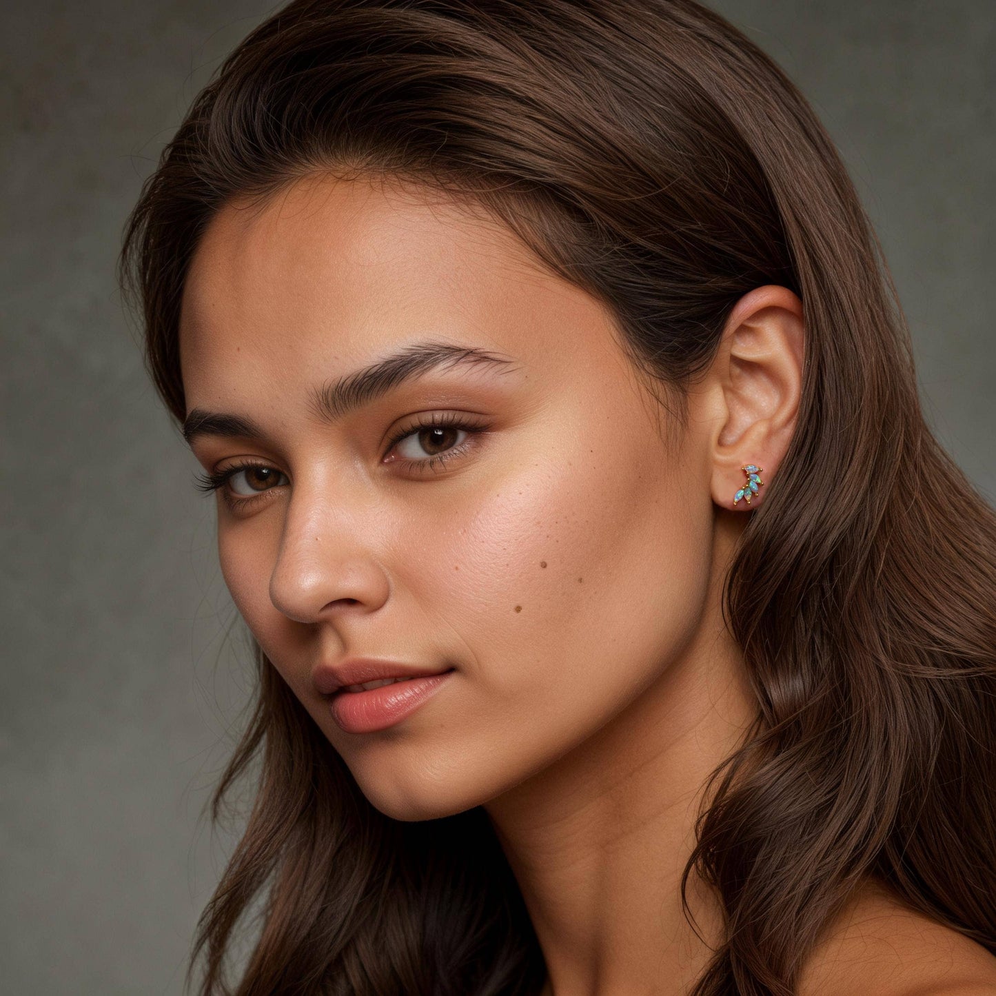 Gold Vermeil Opal Wing Stud Earrings