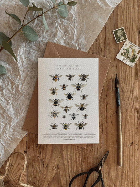 British Bees Art Card