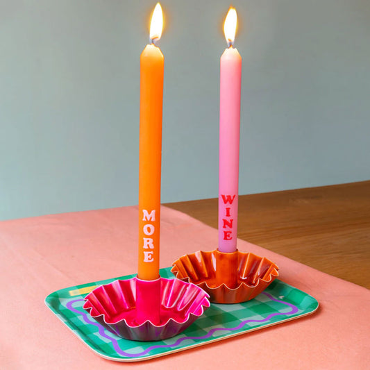 More Wine Set of Two Candles