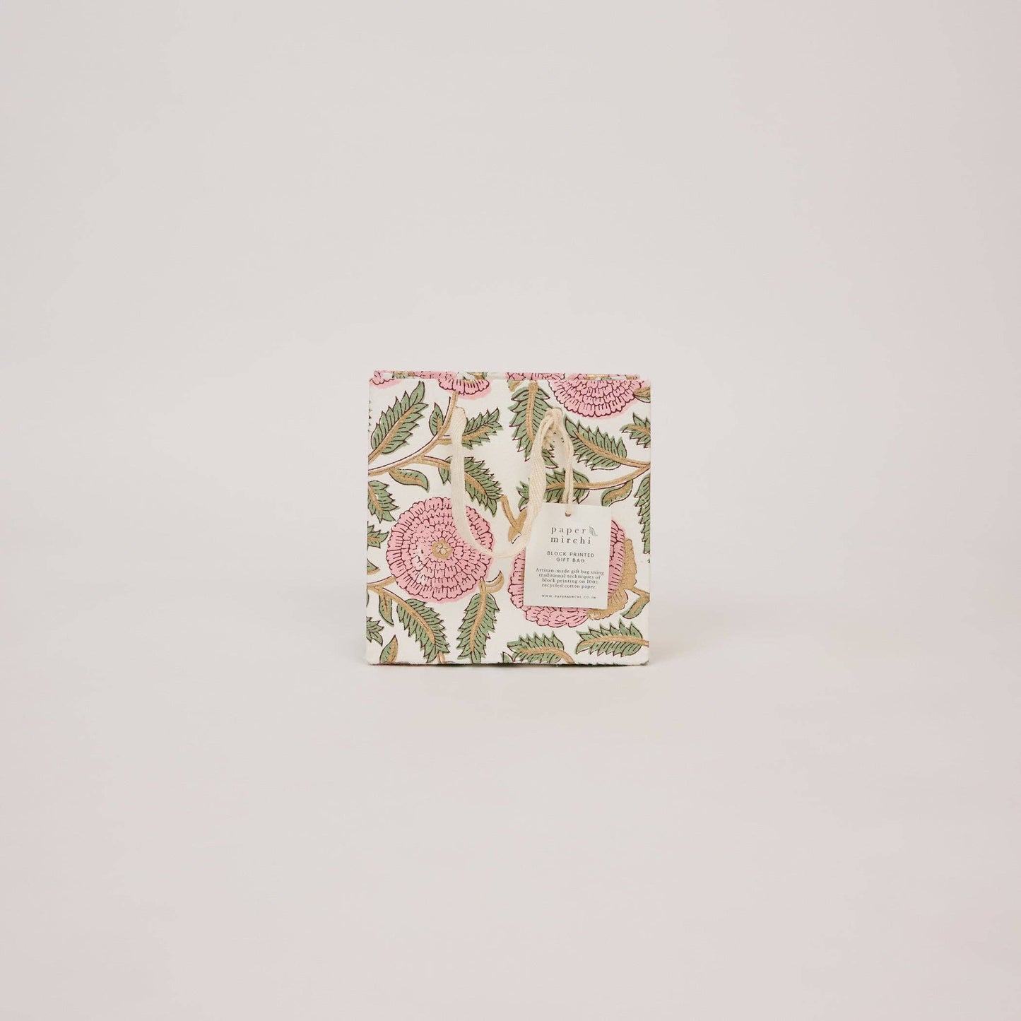 Marigold Blush Small Block Printed Gift Bags