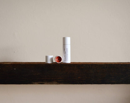 Brick Tinted Natural Vegan Lip Balm With Rosehip and Geranium