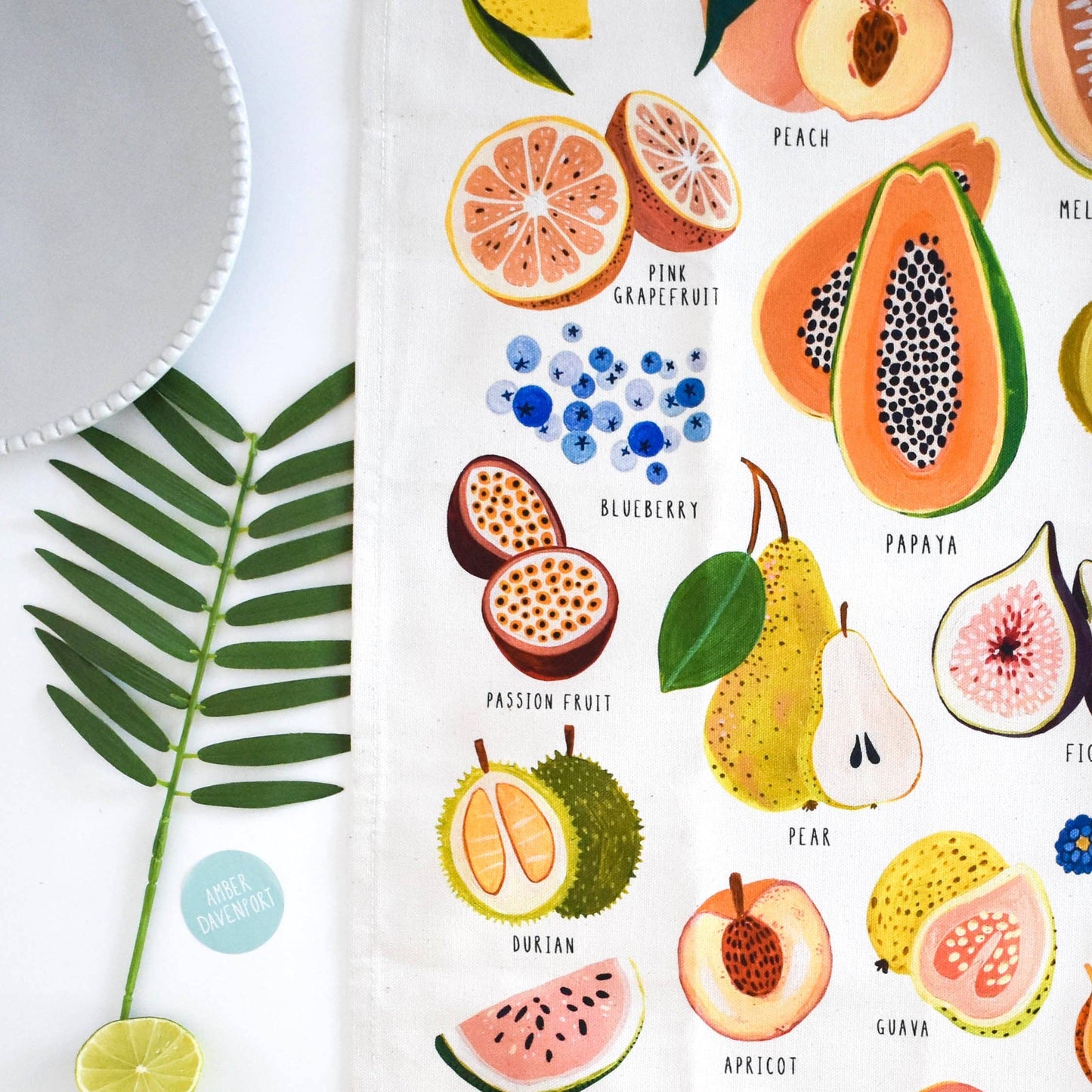 Summer Fruits Tea Towel