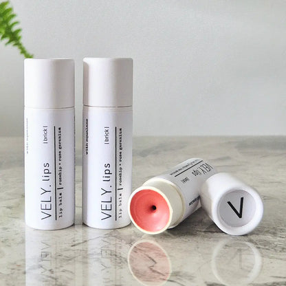 Brick Tinted Natural Vegan Lip Balm With Rosehip and Geranium