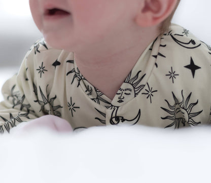 Sun and Moon Organic Cotton Sleepsuit Onesie Newborn - 18m