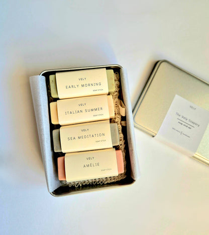 Vely Natural Handmade Guest Soap Gift Box Set