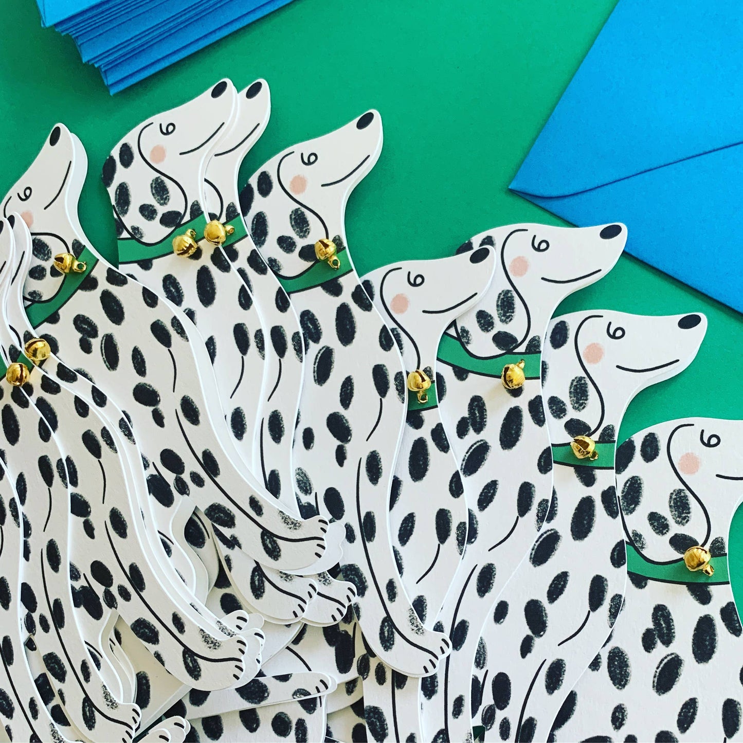 Sitting Dalmatian Shaped Greeting Card