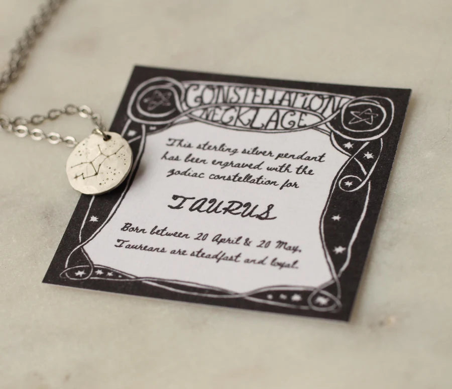Sterling Silver Zodiac Constellation Necklace