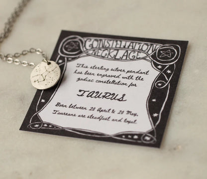 Sterling Silver Zodiac Constellation Necklace