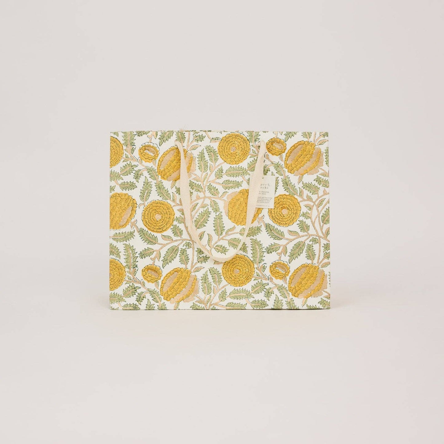 Marigold Glitz Sunshine Refresh Large Block Printed Gift Bags