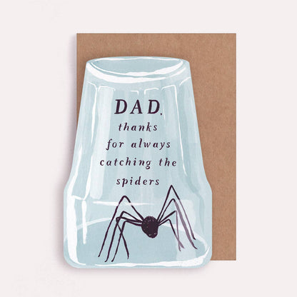 Spider Catching Dad Card Fathers Day Cards