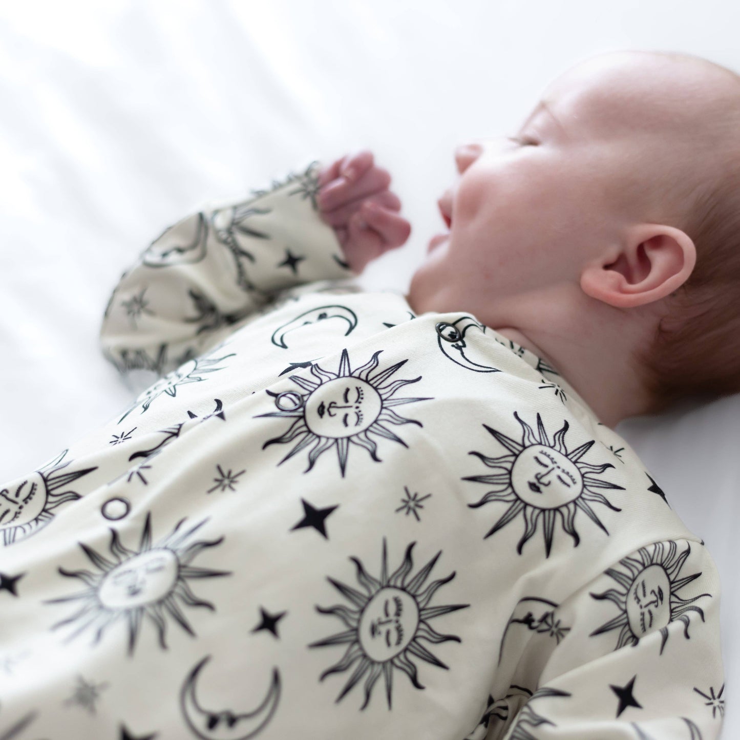 Sun and Moon Organic Cotton Sleepsuit Onesie Newborn - 18m
