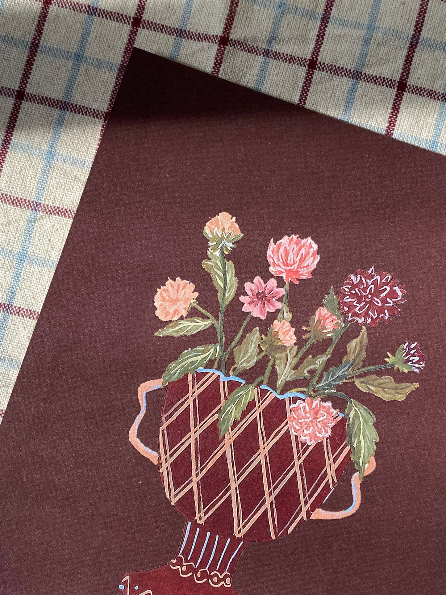 Pink Dahlias - A5 Print
