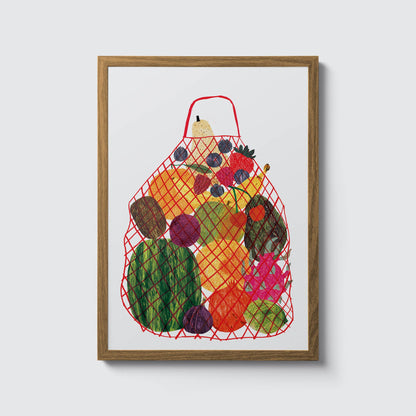 Fruit in Red Net Bag Art Print