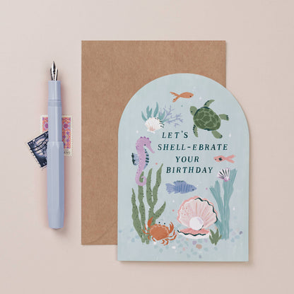 Lets Shell-ebrate Your Birthday! Children's Under the Sea Birthday Card
