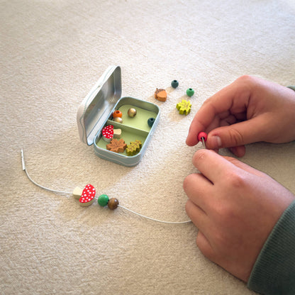 Mini Forest Bracelet Gift Kit Wooden Bead Jewellery Making Friendship Bracelet Childrens
