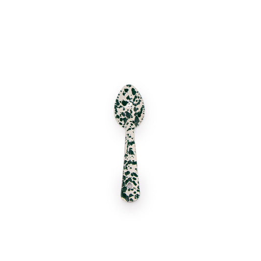 Small Spoon Splatter Green & Cream Enamelware