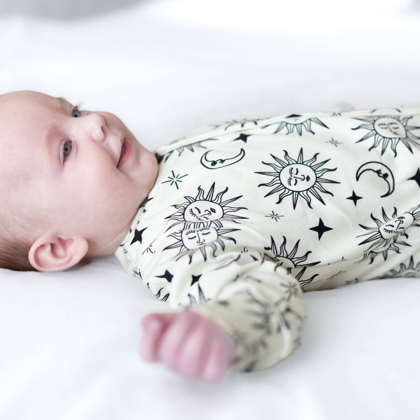 Sun and Moon Organic Cotton Sleepsuit Onesie Newborn - 18m