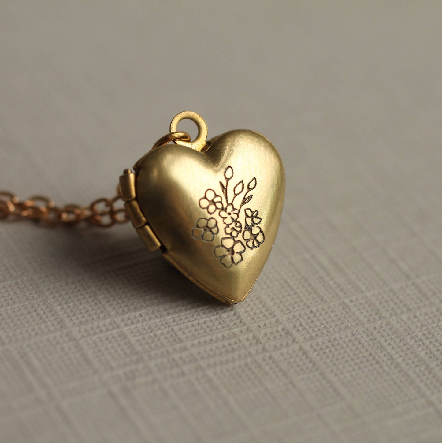 Tiny Heart Locket Necklace