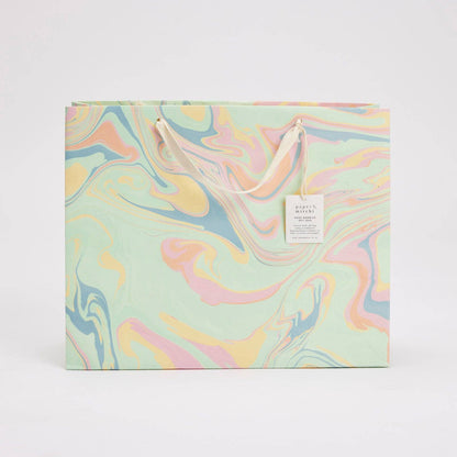 Pastel Punch Large Hand Marbled Gift Bags