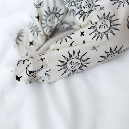 Sun and Moon Organic Cotton Sleepsuit Onesie Newborn - 18m