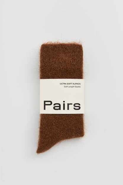 Alpaca Socks Chestnut Brown Ultra Soft