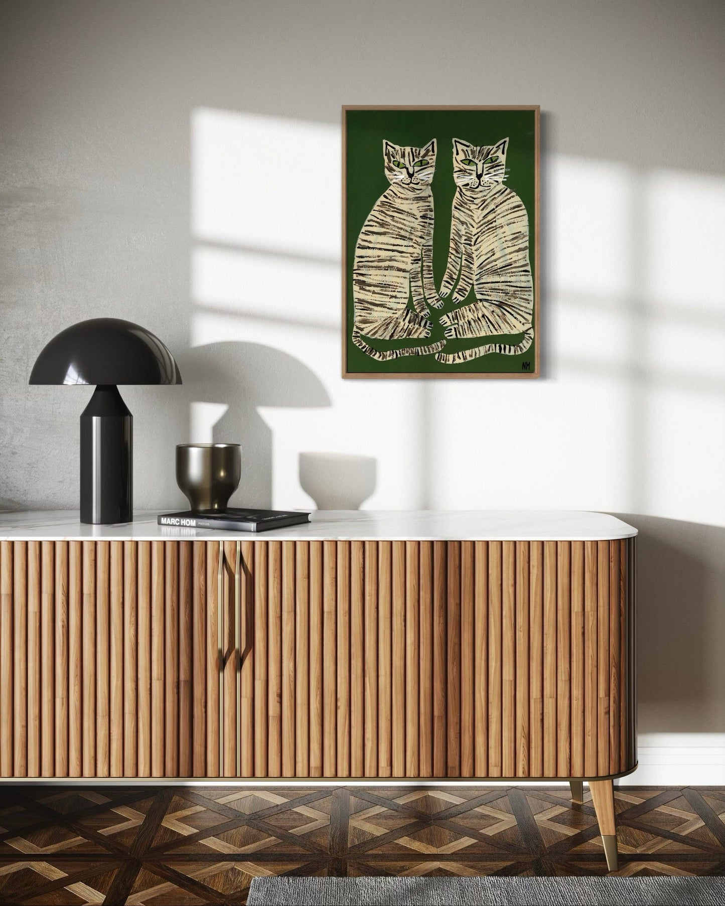 Two Tabby Cats Art Print