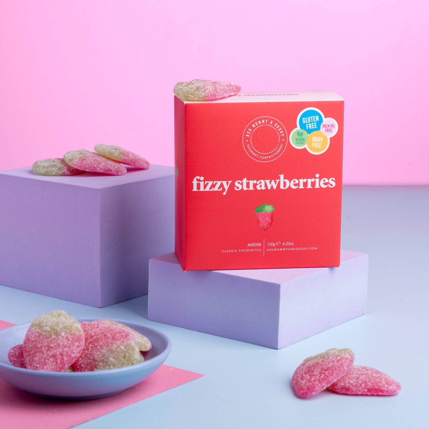 Fizzy Strawberries Sweets Box