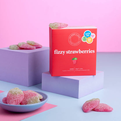 Fizzy Strawberries Sweets Box