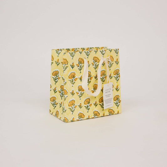 Ditsy Sunshine Small Hand Block Printed Gift Bags