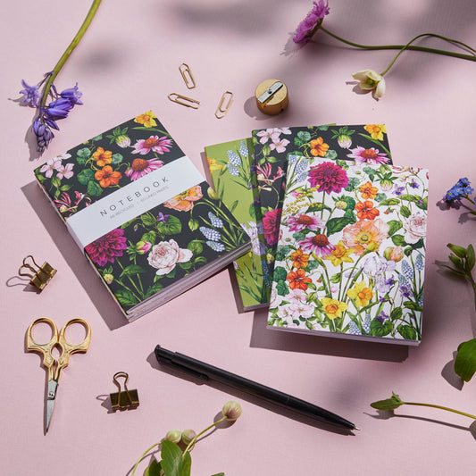 A6 Notebooks  - Pack of 3 Bountiful Blooms
