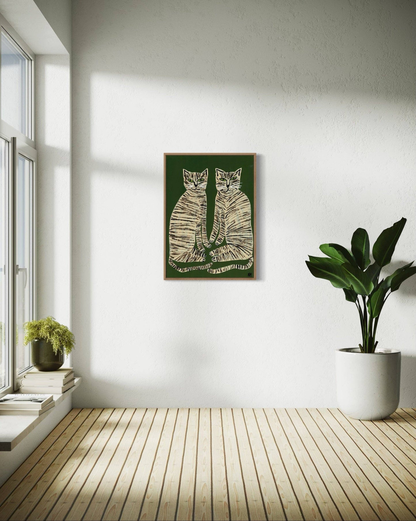 Two Tabby Cats Art Print