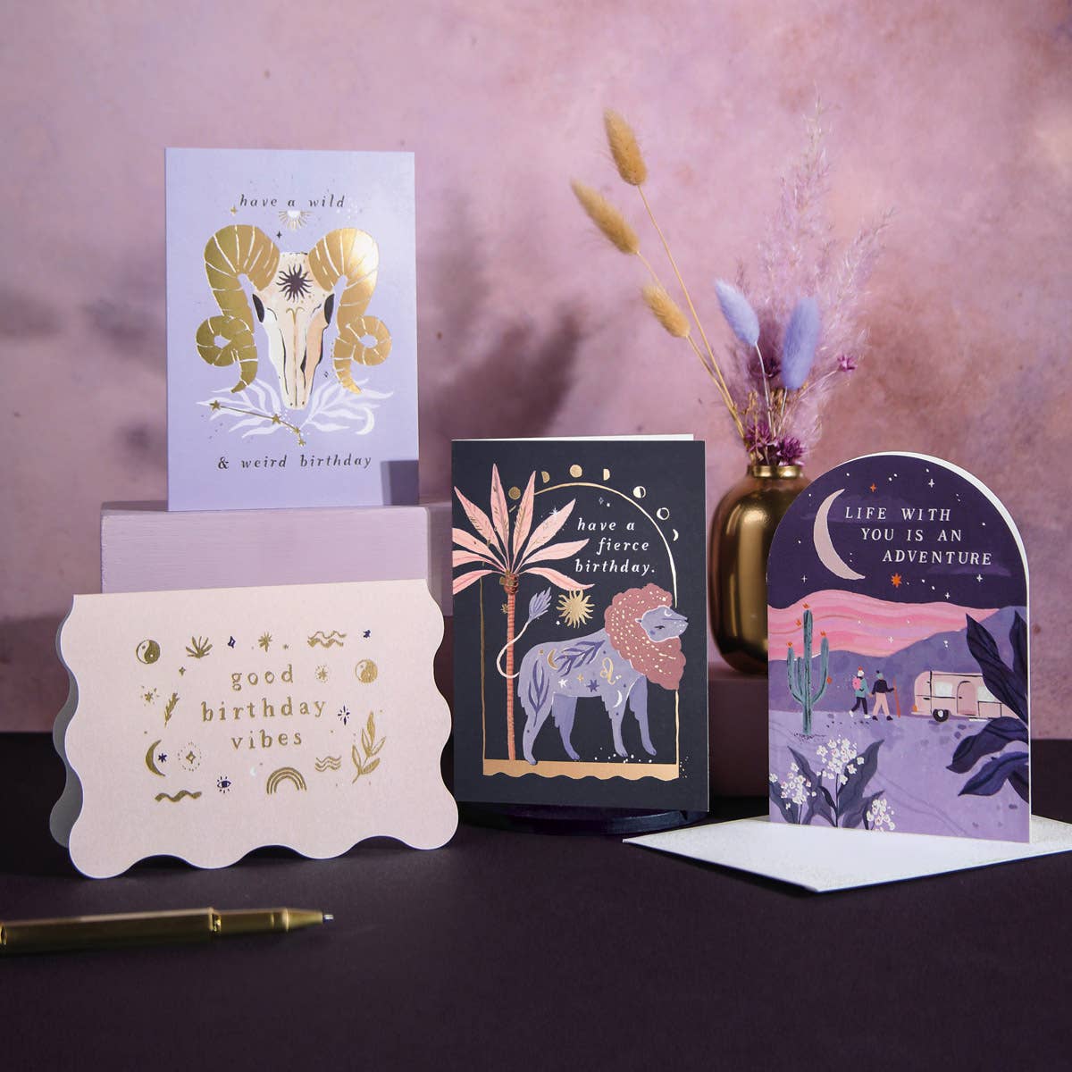 Lion Zodiac Birthday Card