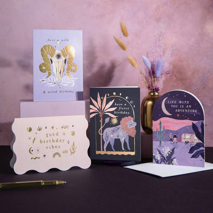 Lion Zodiac Birthday Card