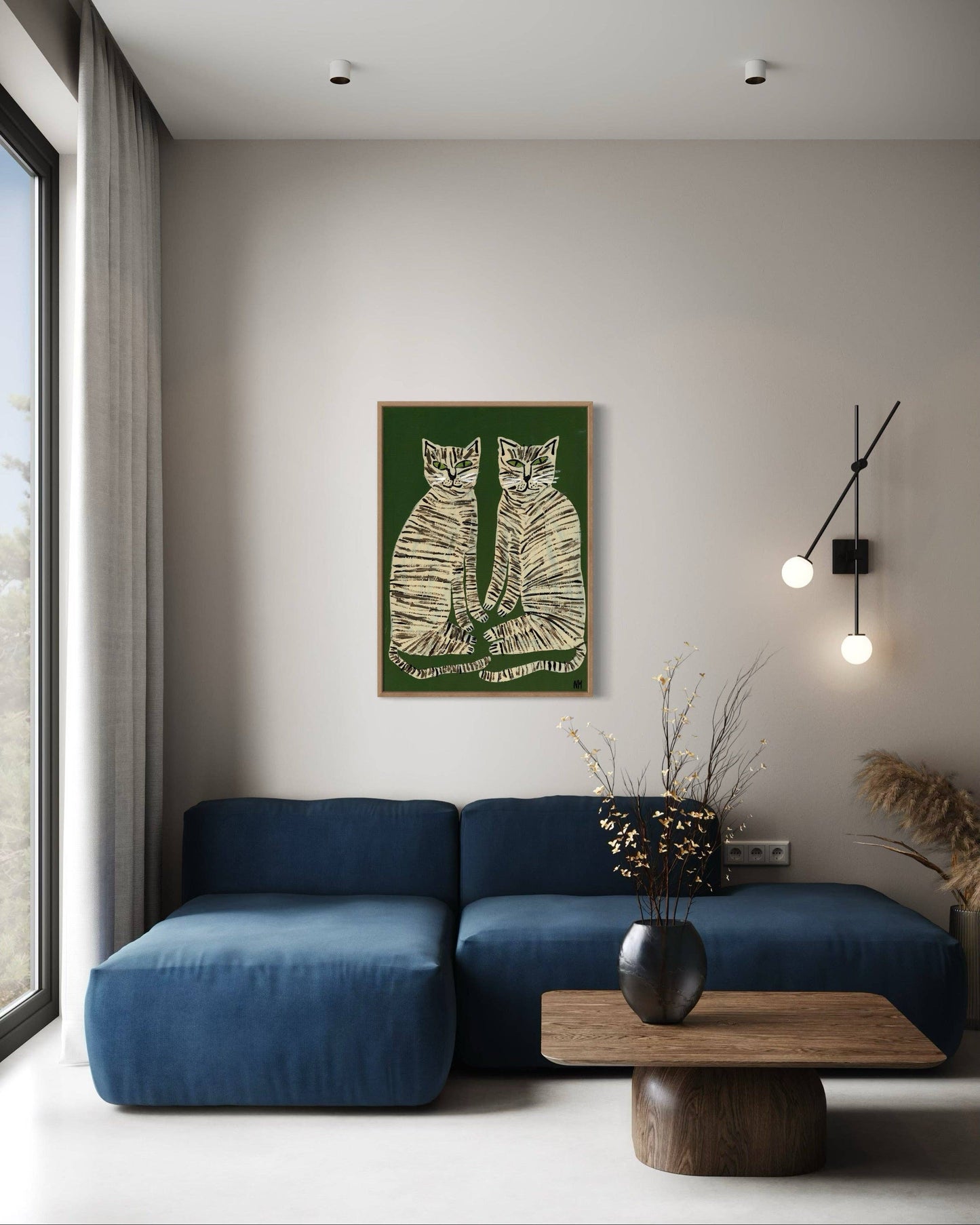 Two Tabby Cats Art Print