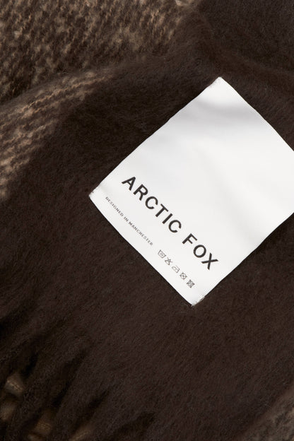 The Reykjavik Throw - 100% Recycled - Dark Earth Brown -AW25
