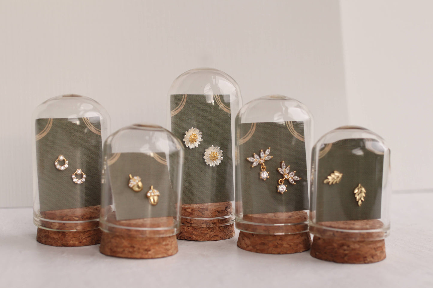 Peach Vintage Glass & Crystal Earrings
