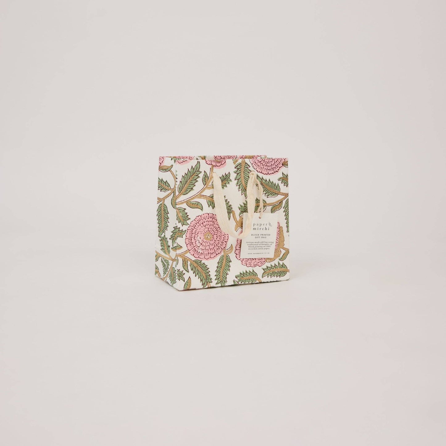 Marigold Blush Small Block Printed Gift Bags