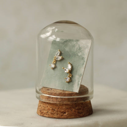 Japanese Petal Sterling Silver Stud Earrings